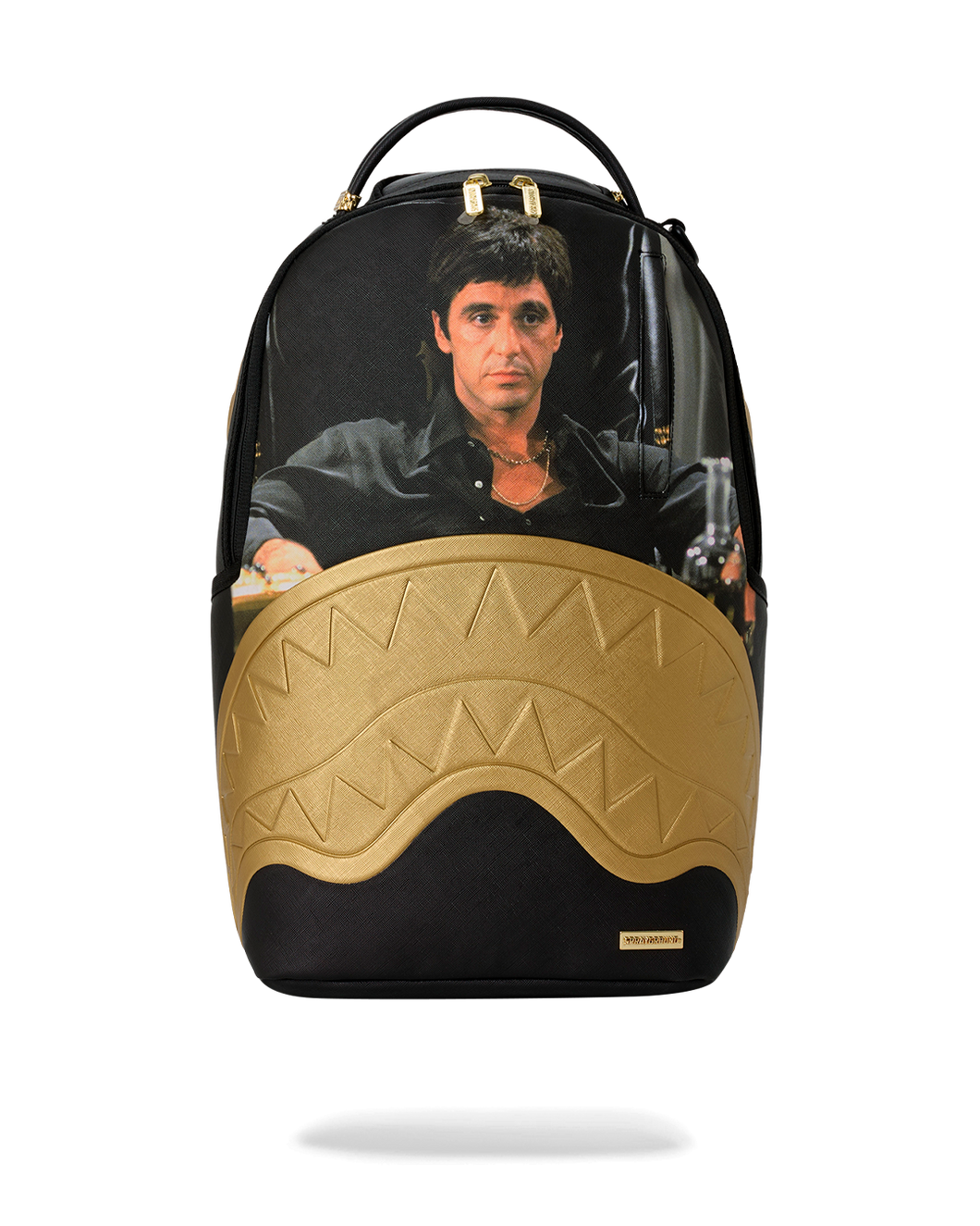 SPRAYGROUND SCARFACE GOLD EMBOSSED BACKPACK – BLUE CITY NYC