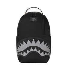 Load image into Gallery viewer, SPRAYGROUND SHARK CENTRAL BLACK NYLON GRAY EMBOSSED BACKPACK B9636