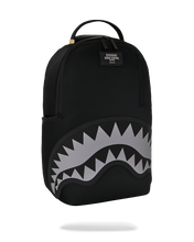 Load image into Gallery viewer, SPRAYGROUND SHARK CENTRAL BLACK NYLON GRAY EMBOSSED BACKPACK B9636
