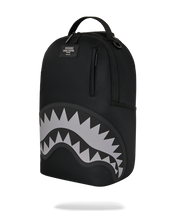 Load image into Gallery viewer, SPRAYGROUND SHARK CENTRAL BLACK NYLON GRAY EMBOSSED BACKPACK B9636