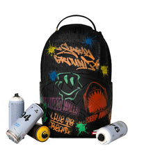 Load image into Gallery viewer, SPRAYGROUND WYNWOOD WALLS BLACK STENCIL BACKPACK