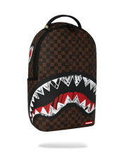 Load image into Gallery viewer, SPRAYGROUND MIDNIGHT SHADOW SHARKS IN PARIS BROWN BACKPACK B9723