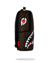 Load image into Gallery viewer, SPRAYGROUND MIDNIGHT SHADOW SHARKS IN PARIS BROWN BACKPACK B9723