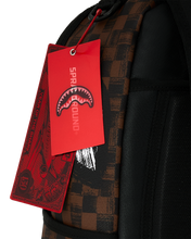 Load image into Gallery viewer, SPRAYGROUND MIDNIGHT SHADOW SHARKS IN PARIS BROWN BACKPACK B9723