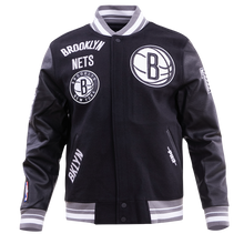 Load image into Gallery viewer, PRO STANDARD  BROOKLYN NETS CLASSIC RIP WOOL VARSITY JACKET