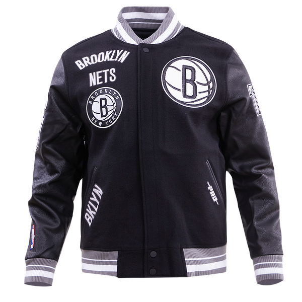 PRO STANDARD BROOKLYN NETS CLASSIC RIP WOOL VARSITY JACKET – BLUE