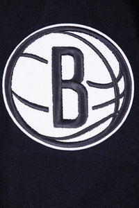 PRO STANDARD  BROOKLYN NETS CLASSIC RIP WOOL VARSITY JACKET