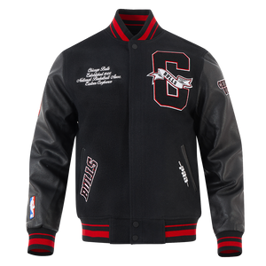 PRO STANDARD  NBA CHICAGO BULLS RIB WOOL VARSITY JACKET