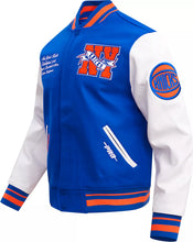 Load image into Gallery viewer, PRO STANDARD  NEW YORK KNICKS RETRO RIP WOOL VARSITY JACKET