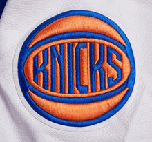 Load image into Gallery viewer, PRO STANDARD  NEW YORK KNICKS RETRO RIP WOOL VARSITY JACKET