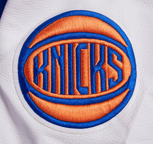 PRO STANDARD  NEW YORK KNICKS RETRO RIP WOOL VARSITY JACKET