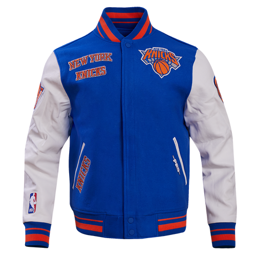 PRO STANDARD  NEW YORK KNICKS RETRO RIP WOOL VARSITY JACKET