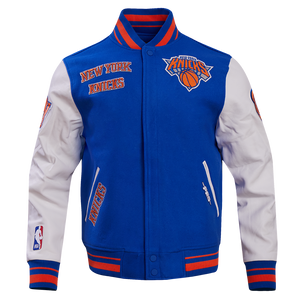 PRO STANDARD  NEW YORK KNICKS RETRO RIP WOOL VARSITY JACKET