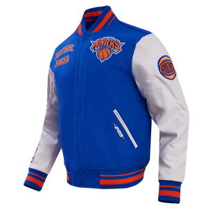 PRO STANDARD  NEW YORK KNICKS RETRO RIP WOOL VARSITY JACKET