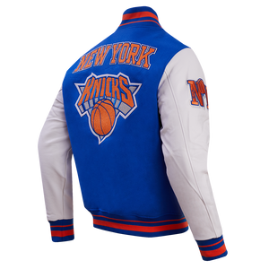 PRO STANDARD  NEW YORK KNICKS RETRO RIP WOOL VARSITY JACKET