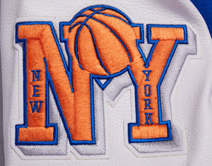 PRO STANDARD  NEW YORK KNICKS RETRO RIP WOOL VARSITY JACKET