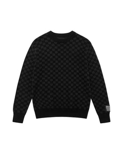 KSUBI BOX KNIT CREW SWEATER WASHED BLACK