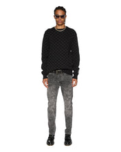 Load image into Gallery viewer, KSUBI BOX KNIT CREW SWEATER WASHED BLACK