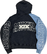 Load image into Gallery viewer, MIXED EMOTION SPLIT DECISION ZIP HOODIE