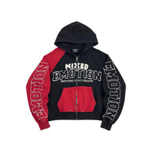 Load image into Gallery viewer, MIXED EMOTION SPLIT DECISION ZIP HOODIE