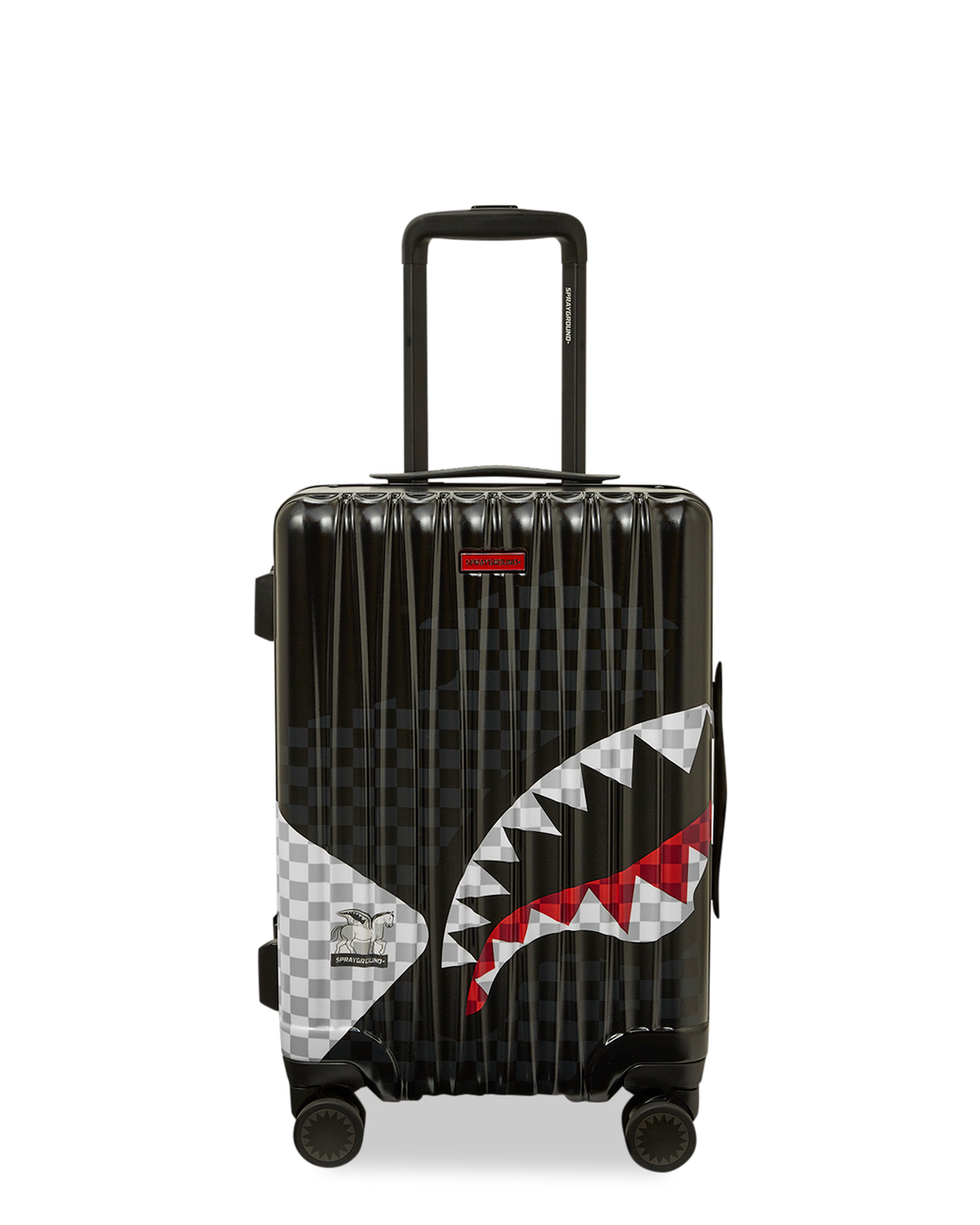 SPRAYGROUND TRIPLE DECKER HEIR TO THE THRONE HARDSHELL CARRY-ON.