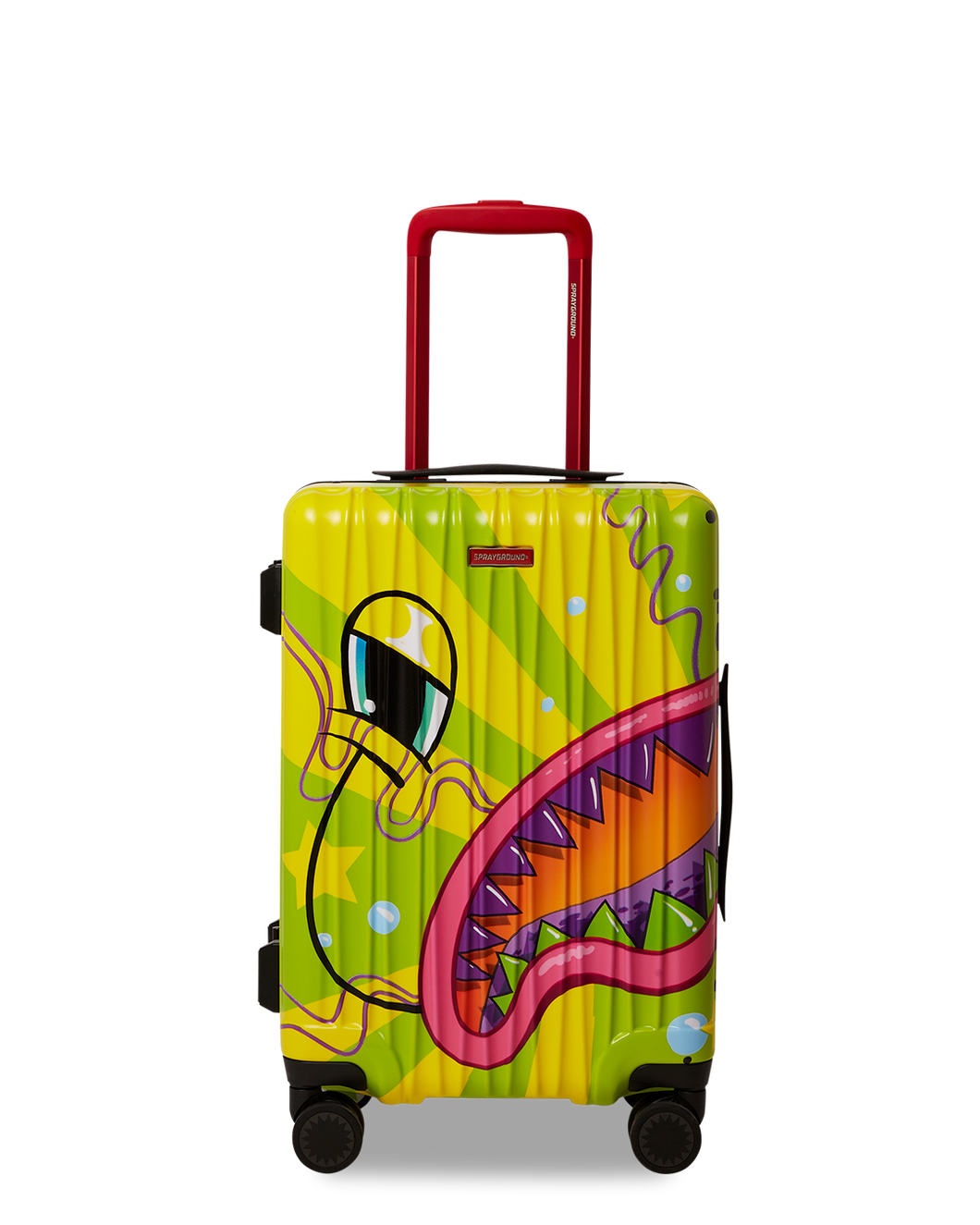 SPRAYGROUND SLIME DIME SHARKNAUTICS HARDSHELL CARRY-ON