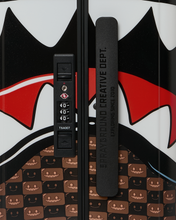 Load image into Gallery viewer, SPRAYGROUND SHARKS IN PARIS GRIN &amp; GRIND WTF BUBBLE CARRY-ON LUGGAGE CL327