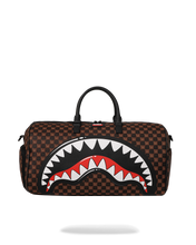 Load image into Gallery viewer, SPRAYGROUND SHARKS IN PARIS WTF GRIN &amp; GRIND DUFFLE BUBBLE CHECK DUFFLE