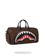Load image into Gallery viewer, SPRAYGROUND SHARKS IN PARIS WTF GRIN &amp; GRIND DUFFLE BUBBLE CHECK DUFFLE