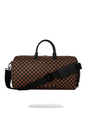 Load image into Gallery viewer, SPRAYGROUND SHARKS IN PARIS WTF GRIN &amp; GRIND DUFFLE BUBBLE CHECK DUFFLE