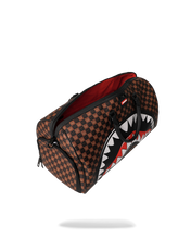 Load image into Gallery viewer, SPRAYGROUND SHARKS IN PARIS WTF GRIN &amp; GRIND DUFFLE BUBBLE CHECK DUFFLE