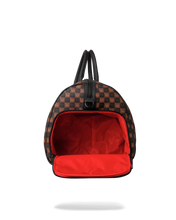 Load image into Gallery viewer, SPRAYGROUND SHARKS IN PARIS WTF GRIN &amp; GRIND DUFFLE BUBBLE CHECK DUFFLE