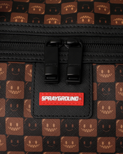 Load image into Gallery viewer, SPRAYGROUND SHARKS IN PARIS WTF GRIN &amp; GRIND DUFFLE BUBBLE CHECK DUFFLE