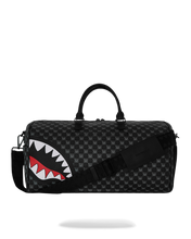 Load image into Gallery viewer, SPRAYGROUND SHINOBI SHARKS IN PARIS WTF BUBBLY CHECK DUFFLE