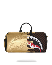 Load image into Gallery viewer, SPRAYGROUND SHARKS IN PARIS GOLDEN DYNASTY GOLD DRIP DUFFLE