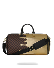 Load image into Gallery viewer, SPRAYGROUND SHARKS IN PARIS GOLDEN DYNASTY GOLD DRIP DUFFLE