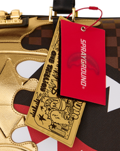 Load image into Gallery viewer, SPRAYGROUND SHARKS IN PARIS GOLDEN DYNASTY GOLD DRIP DUFFLE