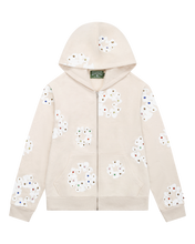 Load image into Gallery viewer, DENIM TEARS RHINESTONE WRATH ZIP HOODIE