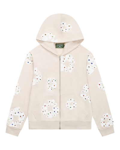 DENIM TEARS RHINESTONE WRATH ZIP HOODIE