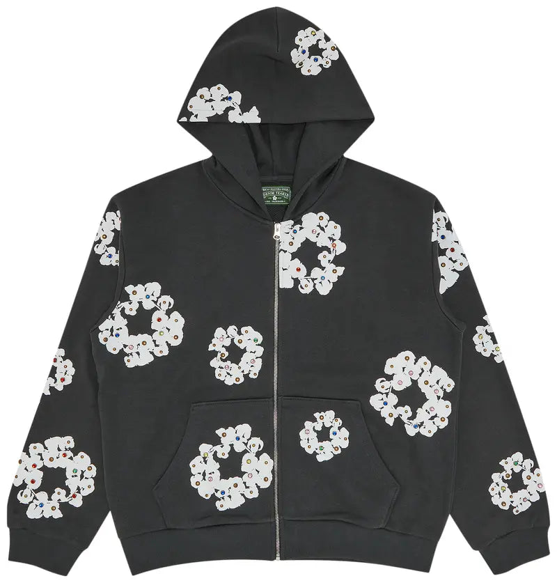 DENIM TEARS RHINESTONE ZIP HOODIE – BLUE CITY NYC DENIM TEARS RHINESTONE ZIP HOODIE – BLUE CITY NYC