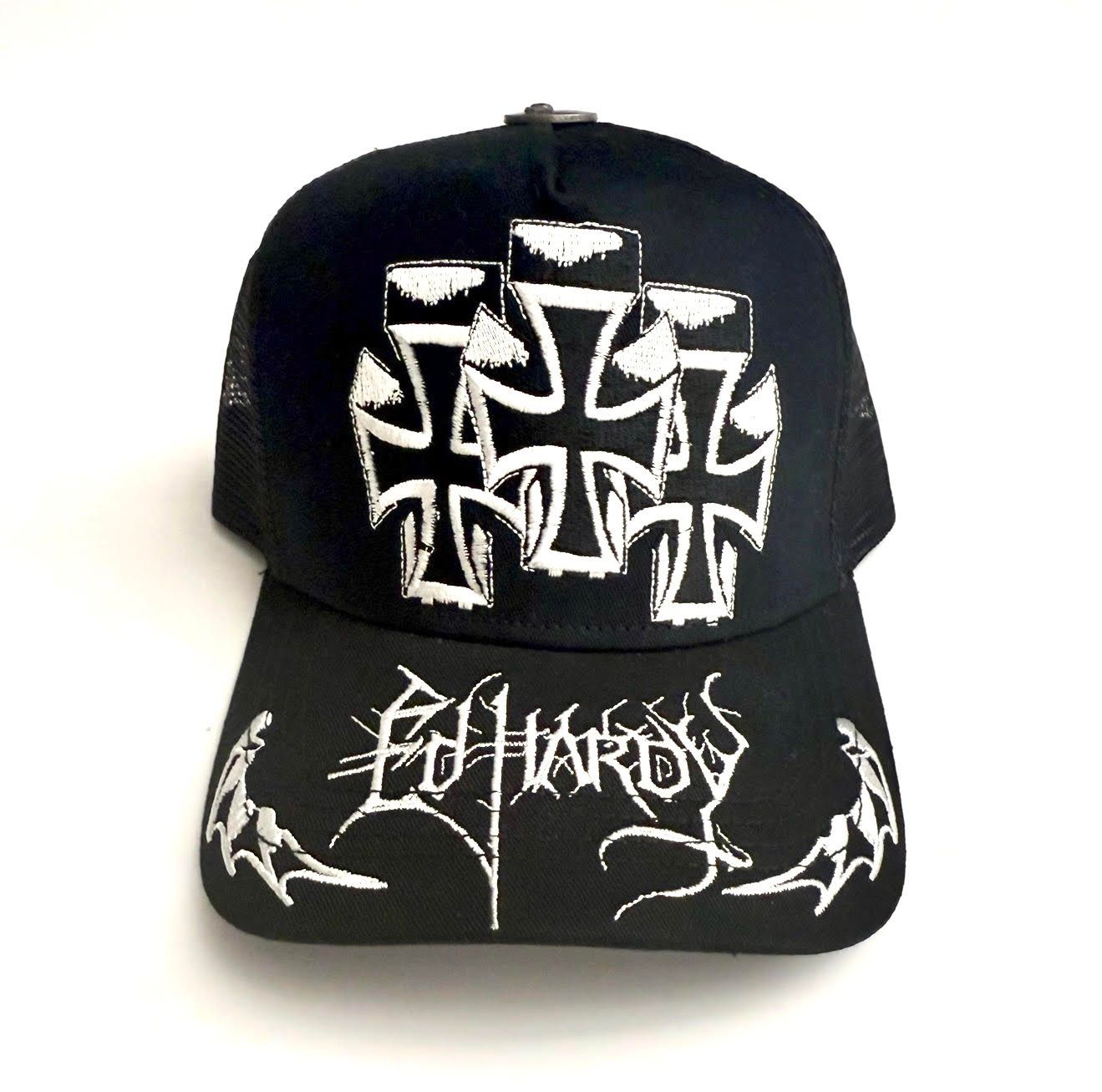 ED HARDY CROSSES TRUCKER HAT – BLUE CITY NYC