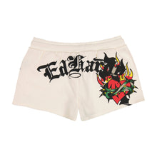 Load image into Gallery viewer, ED HARDY WOMEN SACRED HEART FLEECE SHORT