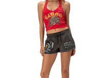 Load image into Gallery viewer, ED HARDY WOMEN PANTHER KING FLEECE SHORT