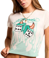 Load image into Gallery viewer, ED HARDY WOMEN DEVILED DICE BABY TEE