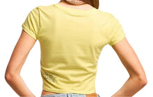 Load image into Gallery viewer, ED HARDY WOMEN SKULL COWBOY RHINSTONE TEE