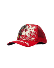 Load image into Gallery viewer, ED HARDY RHINESTONE EAGLE PANTHER TRUCKER HAT