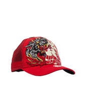 Load image into Gallery viewer, ED HARDY RHINESTONE EAGLE PANTHER TRUCKER HAT