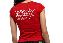 Load image into Gallery viewer, ED HARDY WOMEN TRUE EAGLE RHINESTONE BOXY TEE