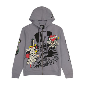 ED HARDY LKS SKULL  MENS PULL OVER HOODIE (EHM1301-46)