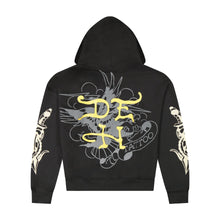 Load image into Gallery viewer, ED HARDY DRAGON SKULLS RHINESTONE ZIP MENS HOODIE